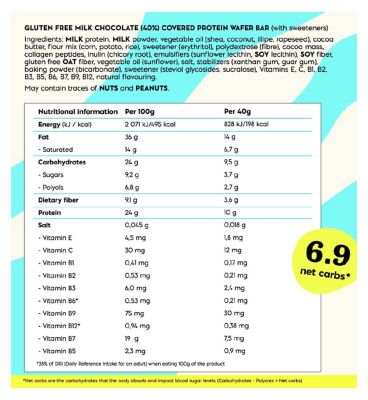 Nick's Protein Wafer Chocolate 40g