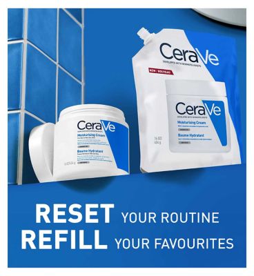 CeraVe Moisturising Cream Refill Pouch with Hyaluronic Acid & Ceramides for Dry to Very Dry Skin 473ml
