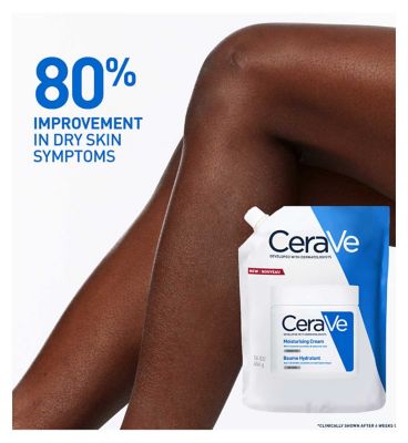 CeraVe Moisturising Cream Refill Pouch with Hyaluronic Acid & Ceramides for Dry to Very Dry Skin 473ml