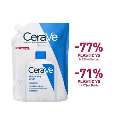 CeraVe Daily Moisturising Lotion Refill Pouch with Hyaluronic Acid & Ceramides for Normal to Dry Skin 473ml