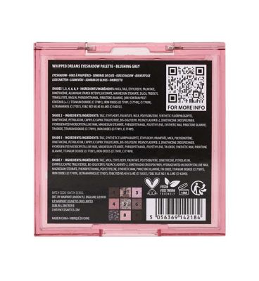 W7 Whipped Dreams Blushing Grey Eye Palette 9g