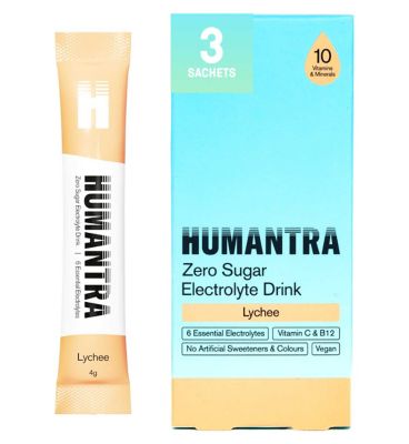 Humantra Lychee Electrolyte Powder Sachets 3s