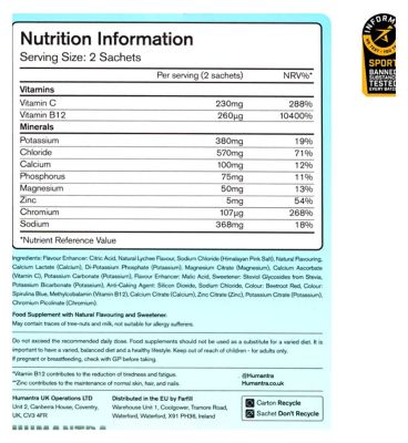 Humantra Lychee Electrolyte Powder 6 X 4g Sachets