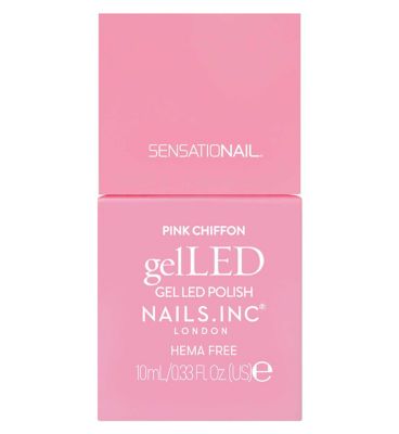 Nails. Inc GelLED Gel Colour Polish Pink Chiffon Candy Pink 10ml