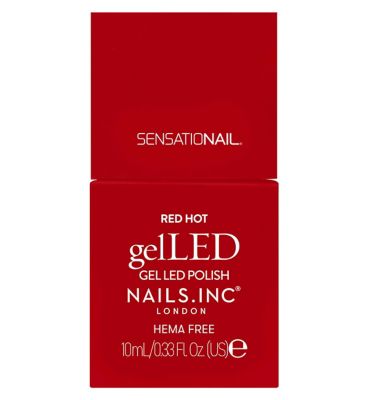 Nails. Inc GelLED Gel Colour Polish Red Hot True Red 10ml
