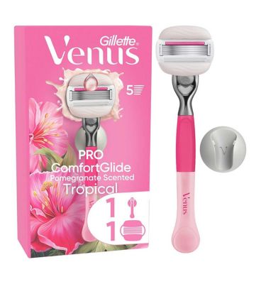 Gillette Venus Pro ComfortGlide Pomegranate Scented Tropical Women’s Razor 1 Refills<br/>