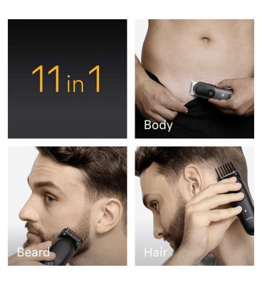 Braun All-in-One Kit Series 5, 11in1 Grooming, Sharp Blade, Body Trim, AIO5560, Grey