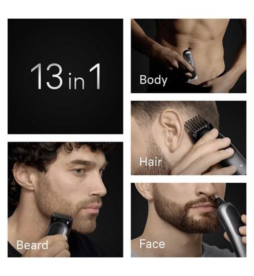Braun All-in-One Series 7, 13in1 Grooming Kit, ProBlade, AutoSense, AIO7560, Grey