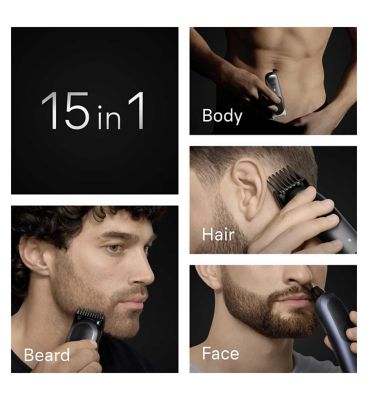 Braun All-in-One Series 7, 15in1 Grooming Kit, ProBlade, AutoSense, AIO7580, Blue