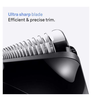 Braun Beard Trimmer Series 3, +5 Styling Tools, 40 Lengths, Sharp Blade, BT3560, Grey