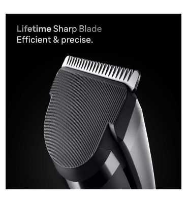 Braun Hair Clipper Series 7, +5 Styling Tools, Lifetime Sharp Blade, 17 Lengths, HC7590, Grey