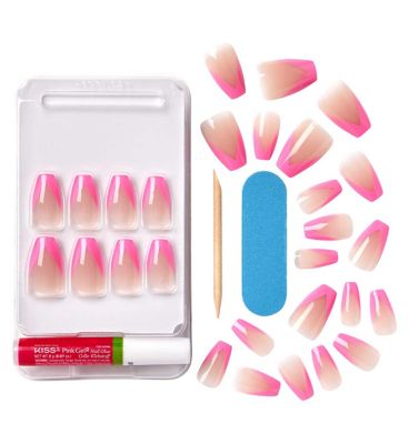 Kiss Salon Acrylic French Nails Squared 31s