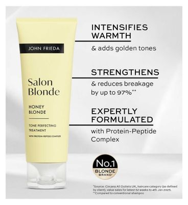 John Frieda Salon Blonde Tone Perfecting Hair Treatment Honey 120ml