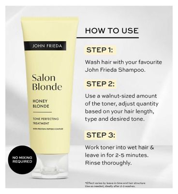 John Frieda Salon Blonde Tone Perfecting Hair Treatment Honey 120ml