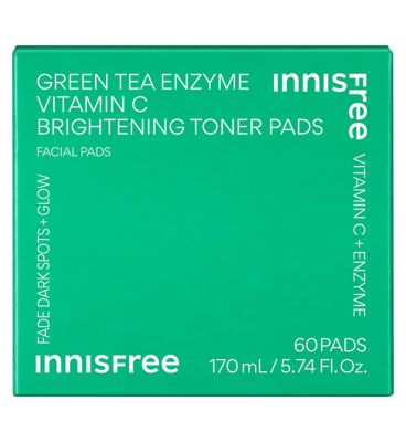 Innisfree Green Tea Enzyme Vitamin C Brightening Toner Pads 2.8ml 60s