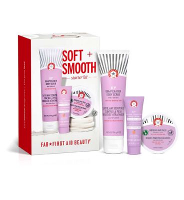 First Aid Beauty Body Bestsellers - Soft + Smooth Starter Kit 114g + 28.3g + 28pads