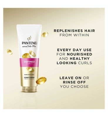 Pantene Pro-V Defined Curls Conditioner 350ml for Frizzy, Unruly Curls. Active Nutri-Plex<br/>