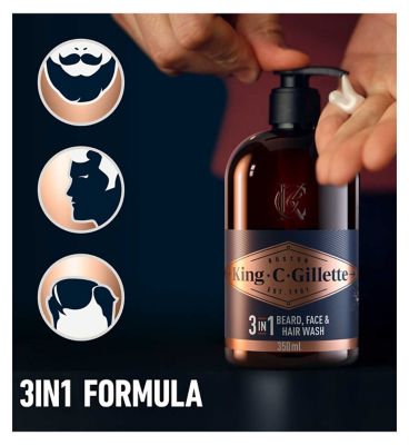 King C Gillette Face Wash & Moisture Bundle