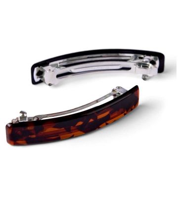Boots Barrettes Mixed Tort Black 2 Singles