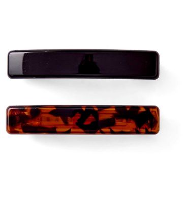 Boots Barrettes Mixed Tort Black 2 Singles
