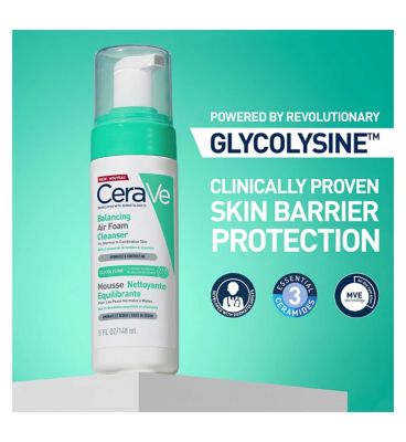CeraVe Balancing Air Foam Foaming Facial Cleanser for Normal to Combination Skin 148ml