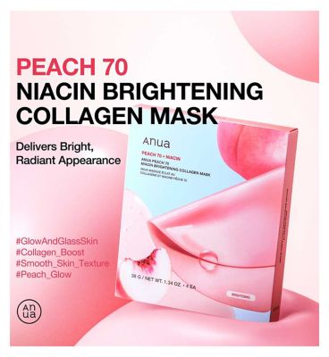 Anua Peach 70 Niacin Brightening Collagen Mask 4 Pack