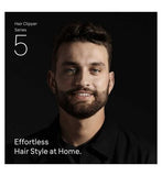 Braun Hair Clipper Series 5, +2 Styling Tools, Lifetime Sharp Blade, 9 Lengths, HC5510, Black