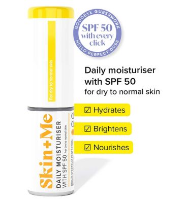 Skin + Me Daily Moisturiser with SPF50 for Dry to Normal Skin 24ml