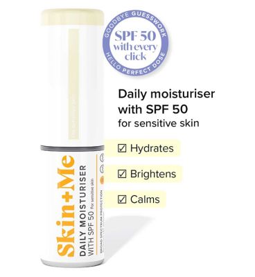 Skin + Me Daily Moisturiser with SPF50 for Sensitive Skin 24ml