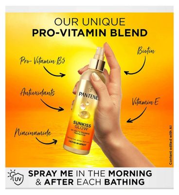 Pantene Pro-V Sunkiss Glow Hair Spray 200ml. Helps Protect You Hair Against UV<br/>