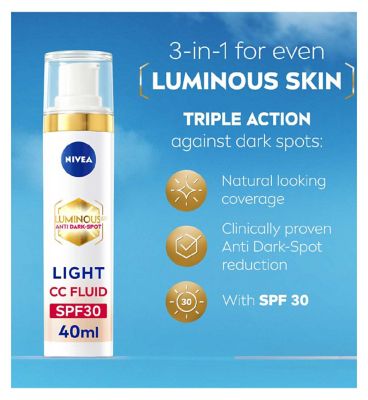 NIVEA Luminous630 CC Face Fluid 3in1 Light SPF30 40ml