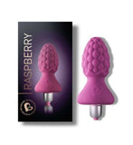 Rocks Off Ass-Berries Raspberry 7 Function Textured Sensory Beginner's Battery Butt Plug