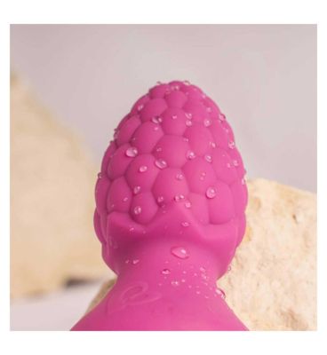 Rocks Off Ass-Berries Raspberry 7 Function Textured Sensory Beginner's Battery Butt Plug