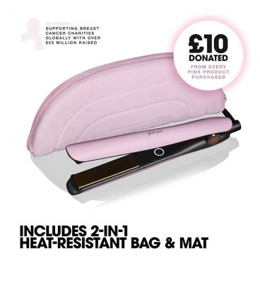 ghd Gold Charity Limited Edition Hair Straightener in Pink Sorbet
