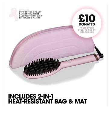 ghd Glide Charity Limited Edition Hot Brush in Pink Sorbet