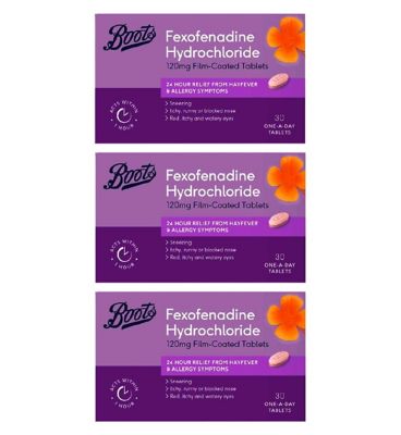Boots Fexofenadine Tablets - 3x30 Bundle