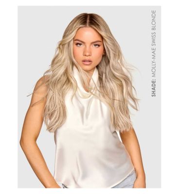 Beauty Works x Molly-Mae Deluxe Clip in 16 inch Swiss Blonde