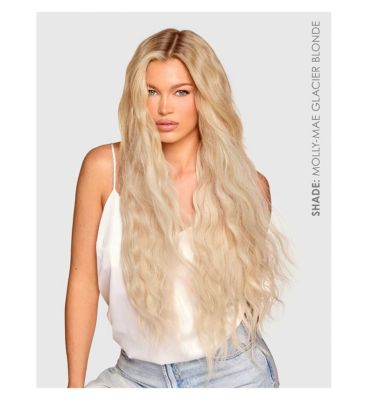Beauty Works x Molly-Mae Deluxe Clip in 18 inch Glacier Blonde