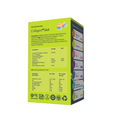 Nourished Collagen+ Gut Nutrient Stacks Gummies 30s
