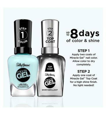 Sally Hansen Miracle Gel Nail Polish - Grand Cyan, 14.7ml
