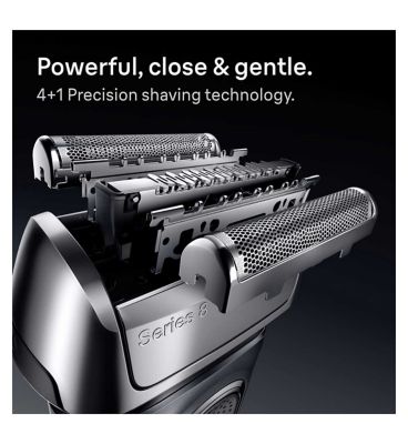 Braun Series 8 Electric Shaver, SensoAdapt for any Beard Density, Wet & Dry Razor for Men, 8603S, Grey