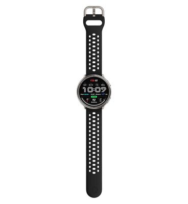 Amazfit Active 2 Amoled Round Smartwatch Black Sport Silicone Strap 1.32 Inch