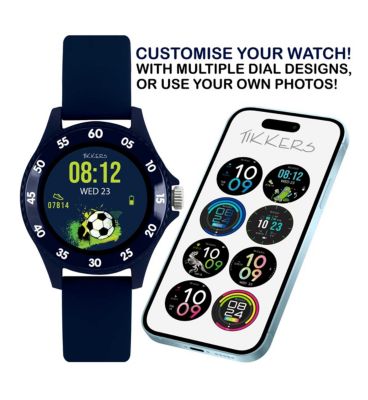 Tikkers Kids Series 34 Navy Silicone Strap Smart Watch