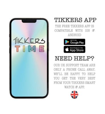 Tikkers Kids Series 34 Navy Silicone Strap Smart Watch