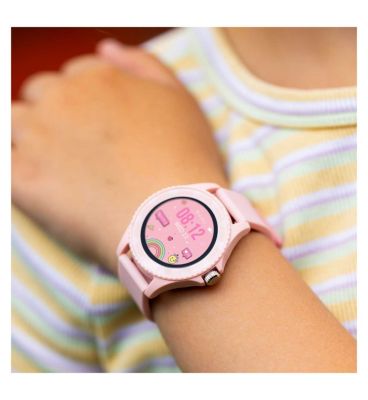 Tikkers Kids Series 34 Pink Silicone Strap Smart Watch