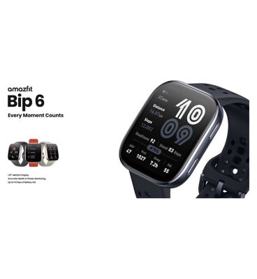Amazfit Bip 6 Amoled Smartwatch Black 1.97 Inch