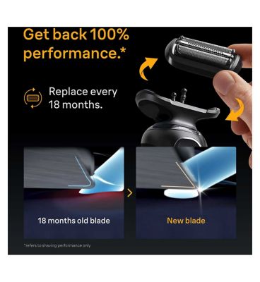 Braun Series 5 Electric Shaver ORIGINAL Replacement Head, Compatible With 50, 51, 52 Generations Shavers, 54B