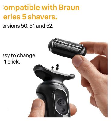 Braun Series 5 Electric Shaver ORIGINAL Replacement Head, Compatible With 50, 51, 52 Generations Shavers, 54B