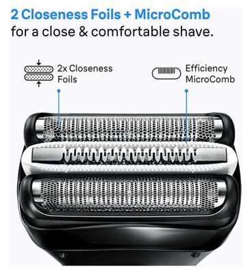 Braun Series 3+ Electric Shaver, Beard Trimmer Attachment, Dry, 3000BT, Grey