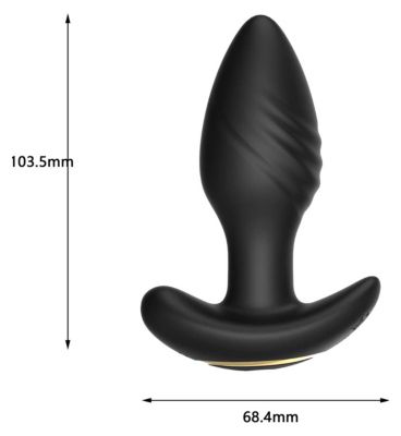 Toosh Remote Controlled Silicone Rotating and Vibrating Butt Plug
